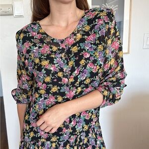 Vintage nostalgia drop-waist dress